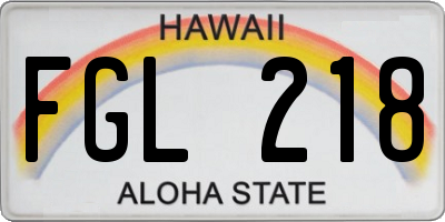 HI license plate FGL218