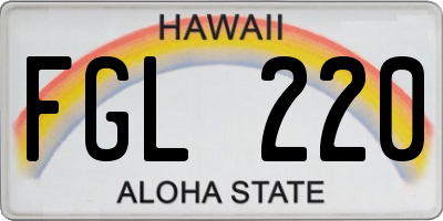 HI license plate FGL220