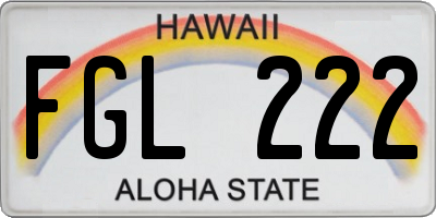 HI license plate FGL222