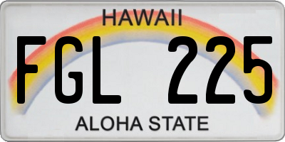HI license plate FGL225