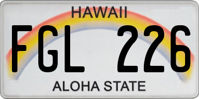 HI license plate FGL226