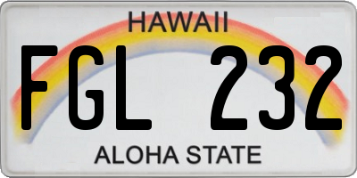 HI license plate FGL232