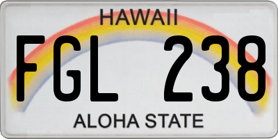 HI license plate FGL238