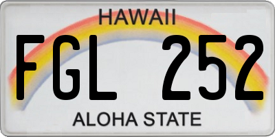 HI license plate FGL252
