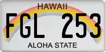 HI license plate FGL253