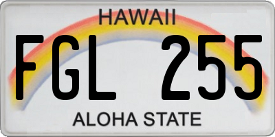 HI license plate FGL255