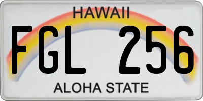 HI license plate FGL256