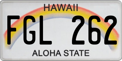 HI license plate FGL262