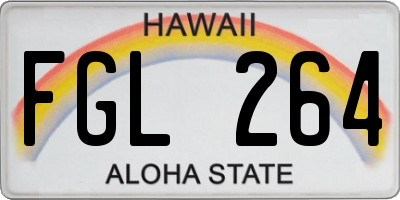 HI license plate FGL264