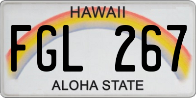 HI license plate FGL267