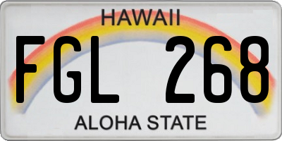 HI license plate FGL268
