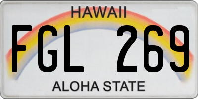 HI license plate FGL269