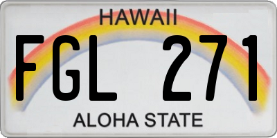 HI license plate FGL271