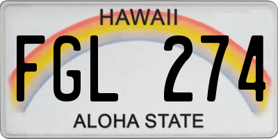 HI license plate FGL274