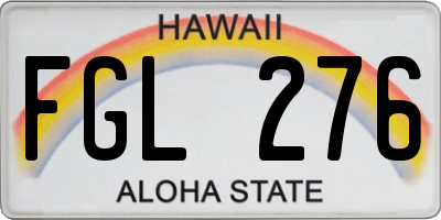 HI license plate FGL276