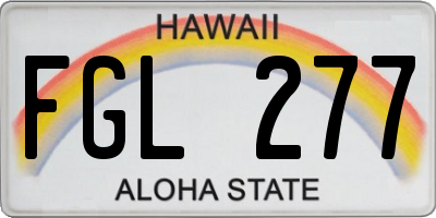 HI license plate FGL277