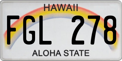 HI license plate FGL278
