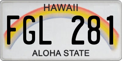 HI license plate FGL281