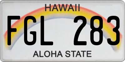 HI license plate FGL283