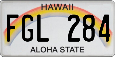 HI license plate FGL284
