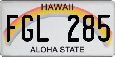 HI license plate FGL285