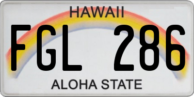 HI license plate FGL286