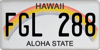HI license plate FGL288