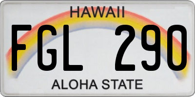 HI license plate FGL290