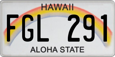 HI license plate FGL291