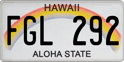 HI license plate FGL292