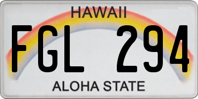 HI license plate FGL294