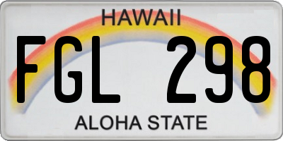 HI license plate FGL298