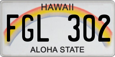HI license plate FGL302