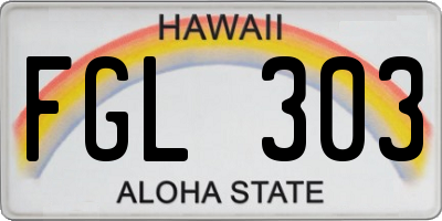 HI license plate FGL303