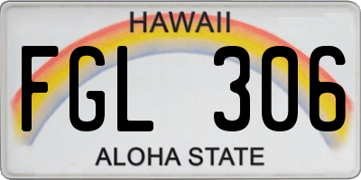 HI license plate FGL306