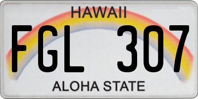 HI license plate FGL307