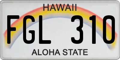 HI license plate FGL310