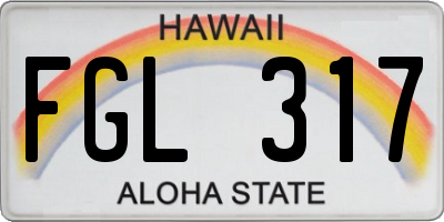 HI license plate FGL317
