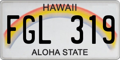 HI license plate FGL319