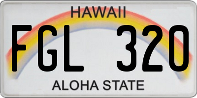 HI license plate FGL320