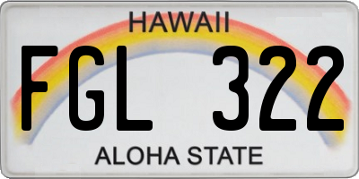 HI license plate FGL322