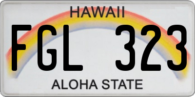 HI license plate FGL323