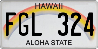 HI license plate FGL324