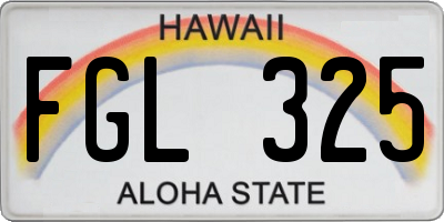 HI license plate FGL325