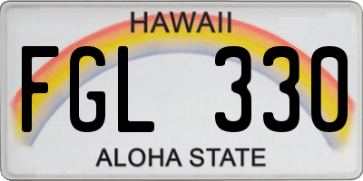 HI license plate FGL330