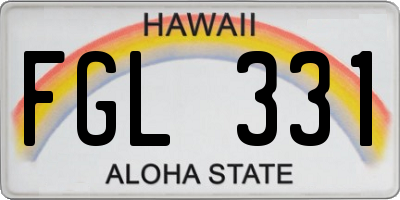 HI license plate FGL331