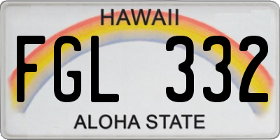 HI license plate FGL332