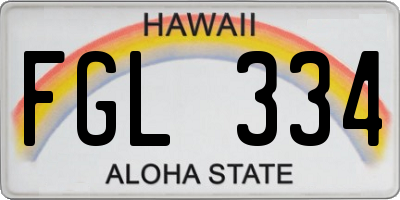 HI license plate FGL334