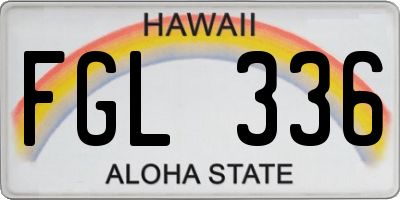 HI license plate FGL336