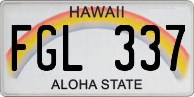 HI license plate FGL337
